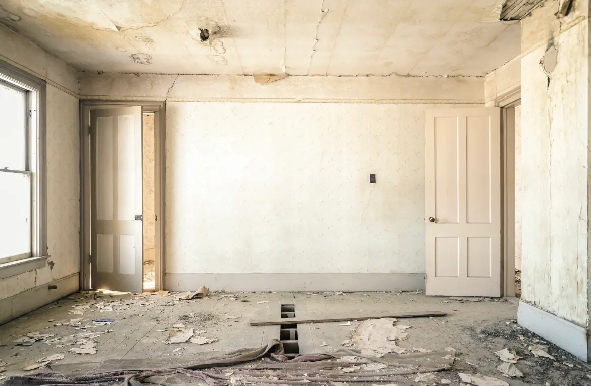 Waste disposal crew managing a cleanout project in Halls